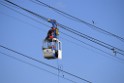 Koelner Seilbahn Gondel blieb haengen Koeln Linksrheinisch P481